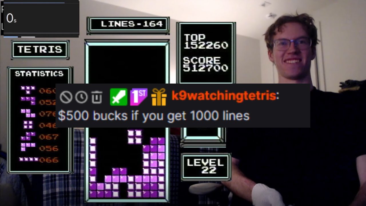 If Get 1000 Lines In Tetris, I Get $500