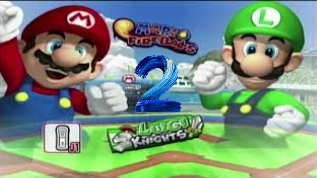 Mario Super Sluggers: Mario Fireballs vs Luigi Knights #2 Gameplay HD
