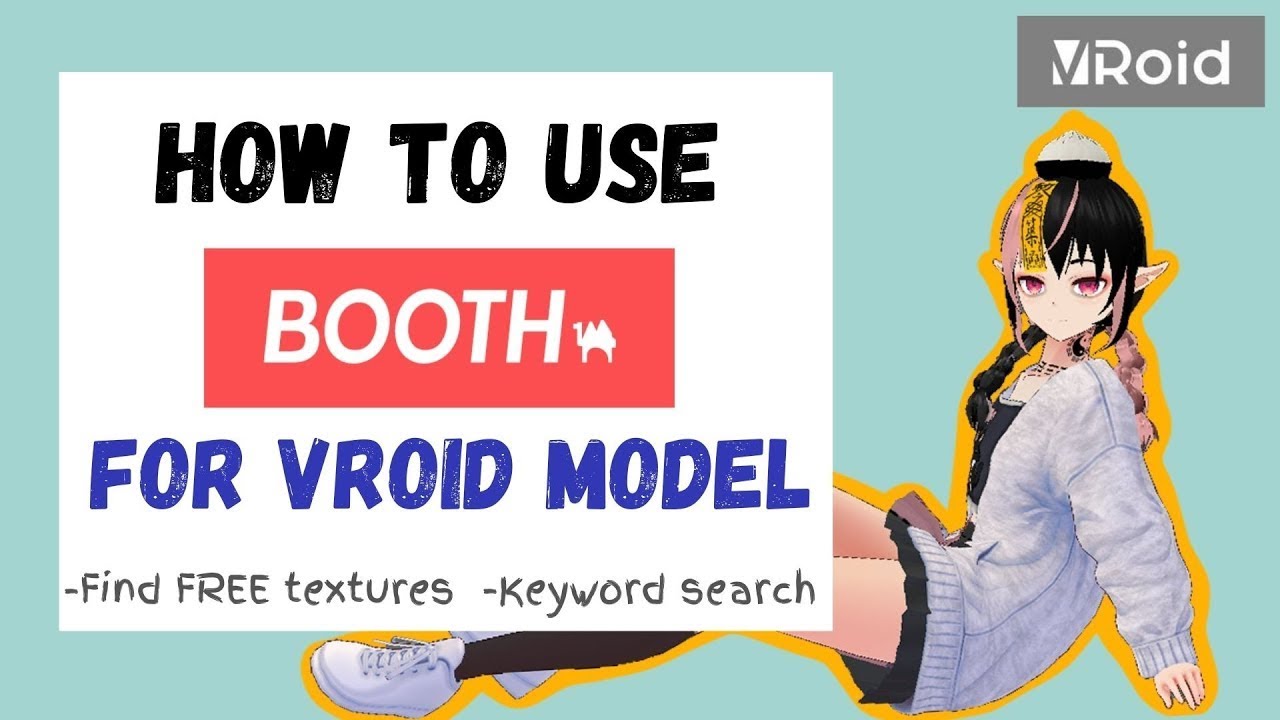 How to use Booth for Vroid Model textures- Free textures VRoid tutorial 【Moe Bun】