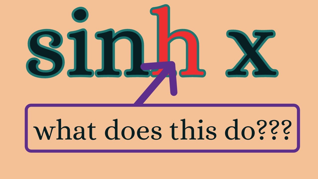 What is the deal with (hyperbolic) trig functions?