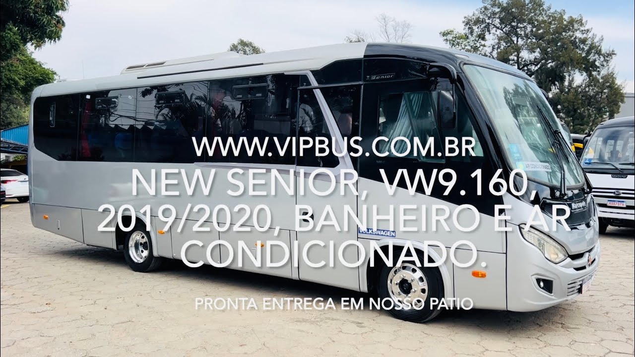 New Senior, VW9.160, 2019/2020, BANHEIRO e ar condicionado. R$390.000,00. Vip Bus 