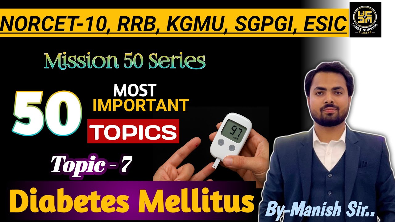 Diabetes Mellitus l Types, Causes, Sign & Symptoms and Prevention l Shree Nursing Classes Manish Sir
