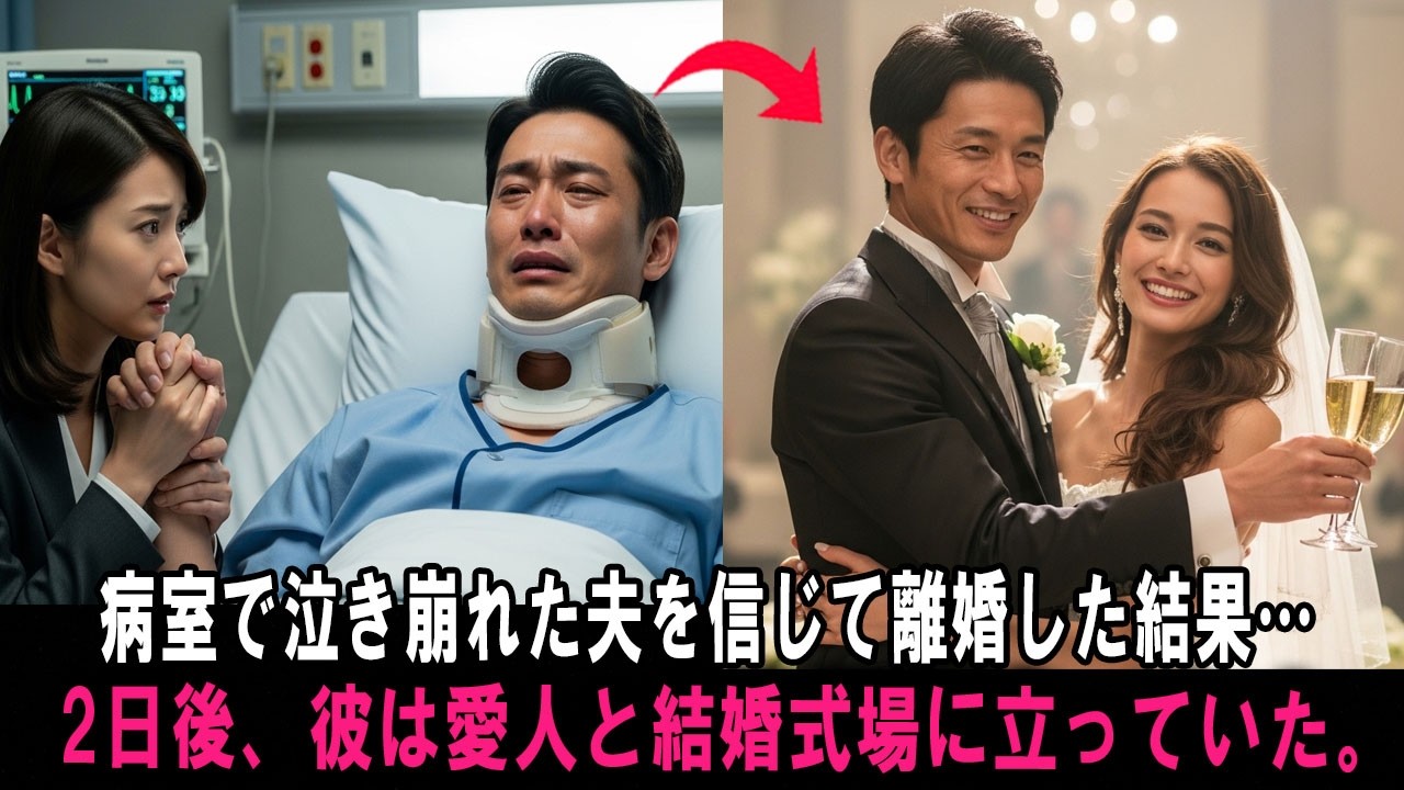 病室で泣き崩れた夫を信じて離婚した結果… 2日後、彼は愛人と結婚式場に立っていた。