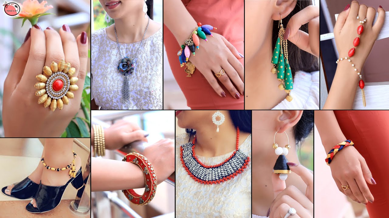 Fancy! Daily Wear Waste Paper Jewelry Making - Bracelet, Ring, Anklet, Earrings, Necklace Etc.