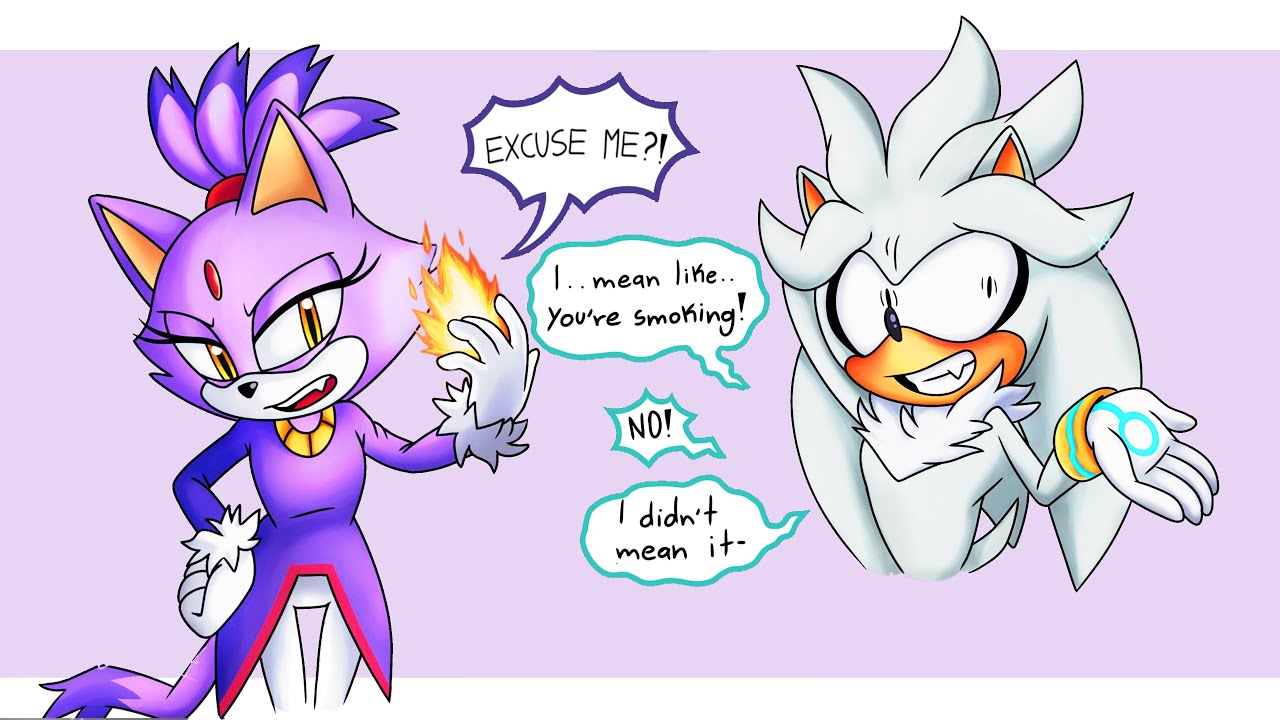 Flirting Fail - Silver x Blaze (Silvaze) Sonic Comic Dub Compilation