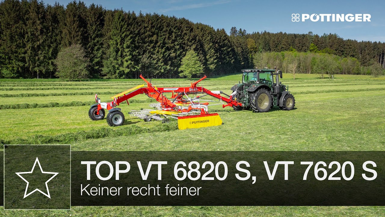 TOP VT 6820 S, VT 7620 S Zweikreiselschwader mit Seitenablage – Highlights | PÖTTINGER