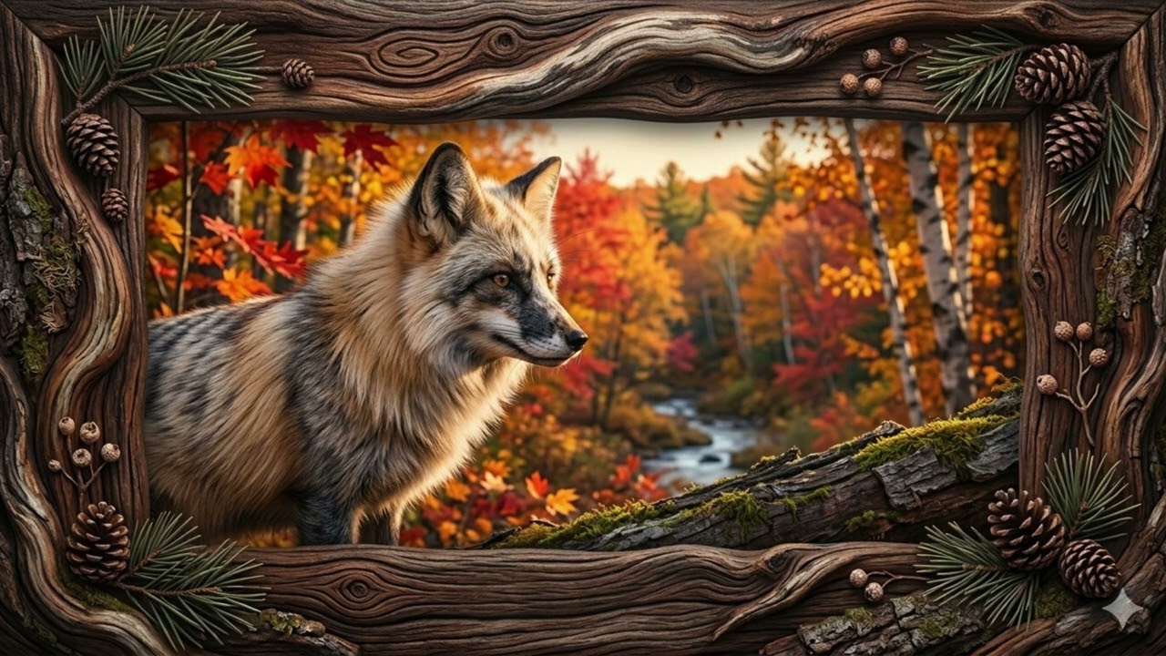 Beautiful Marble Fox 4K Frame TV Art | screensaver