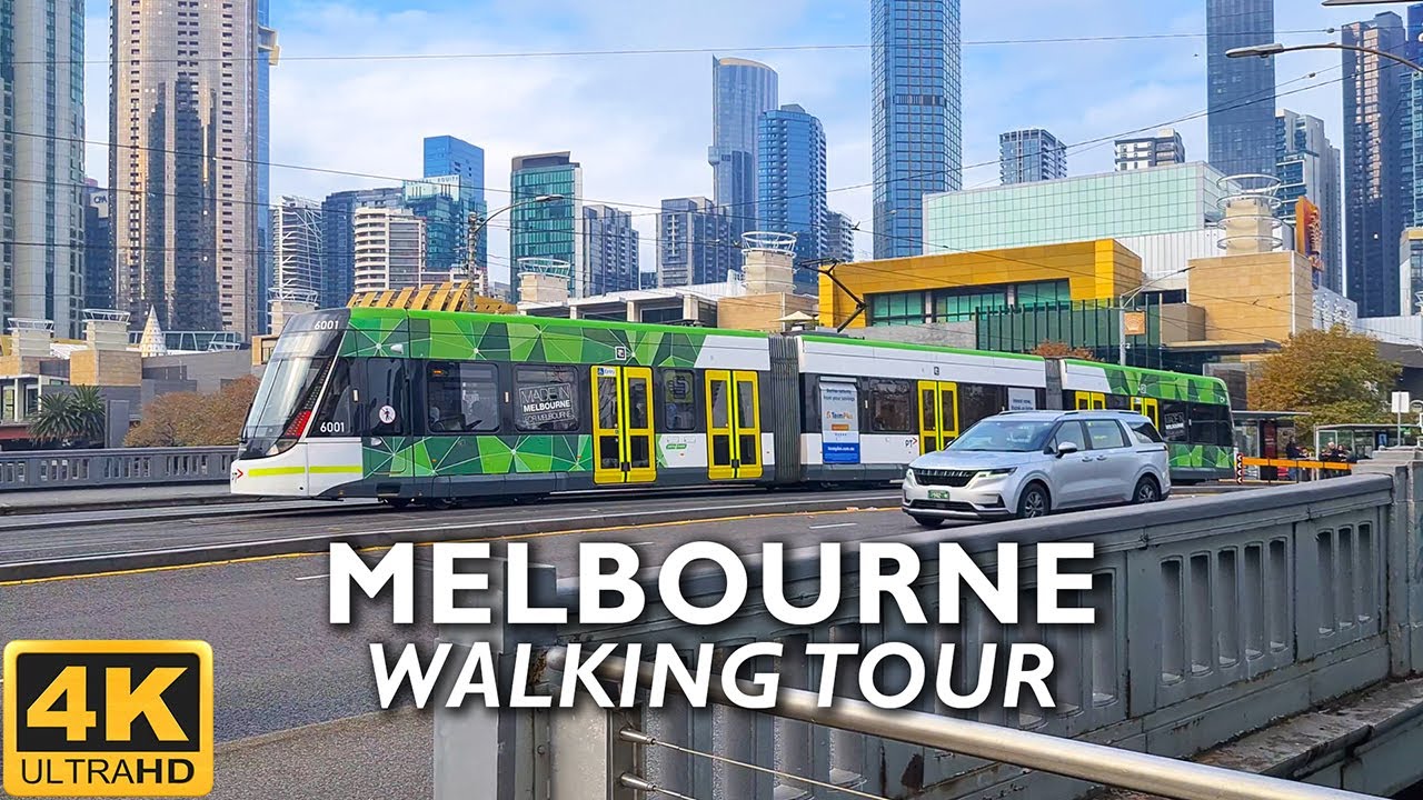 Melbourne Australia City Walking Tour - From Lamont Bridge to Banana Alley | 4K Video
