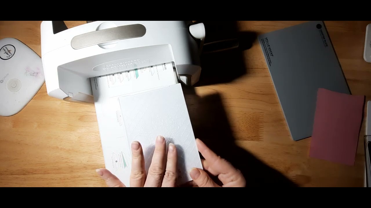 Spellbinders Platinum 6 and Crafter's Companion 3D embossing folder