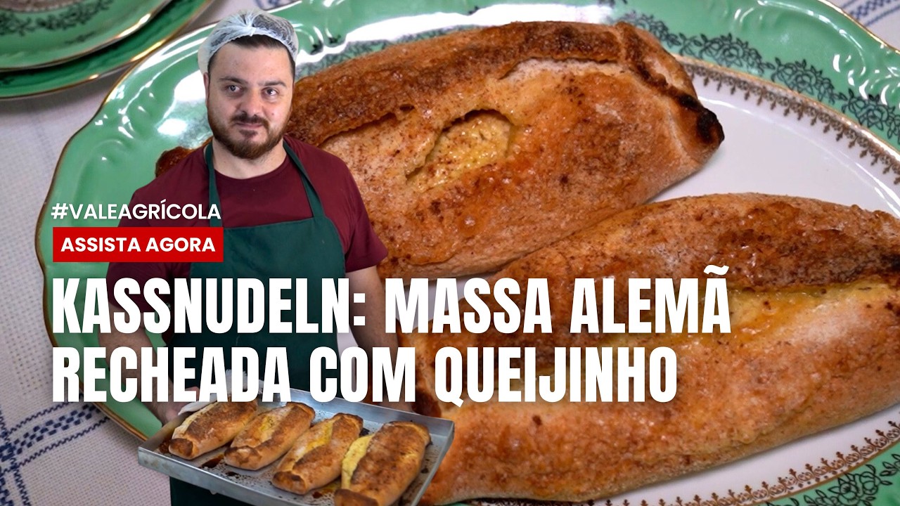 KASSNUDELN: massa alem&atilde; recheada com queijinho