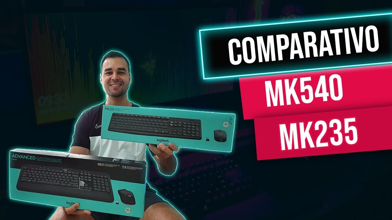 Comparativo Mouse e teclado Logitech MK235 e MK540