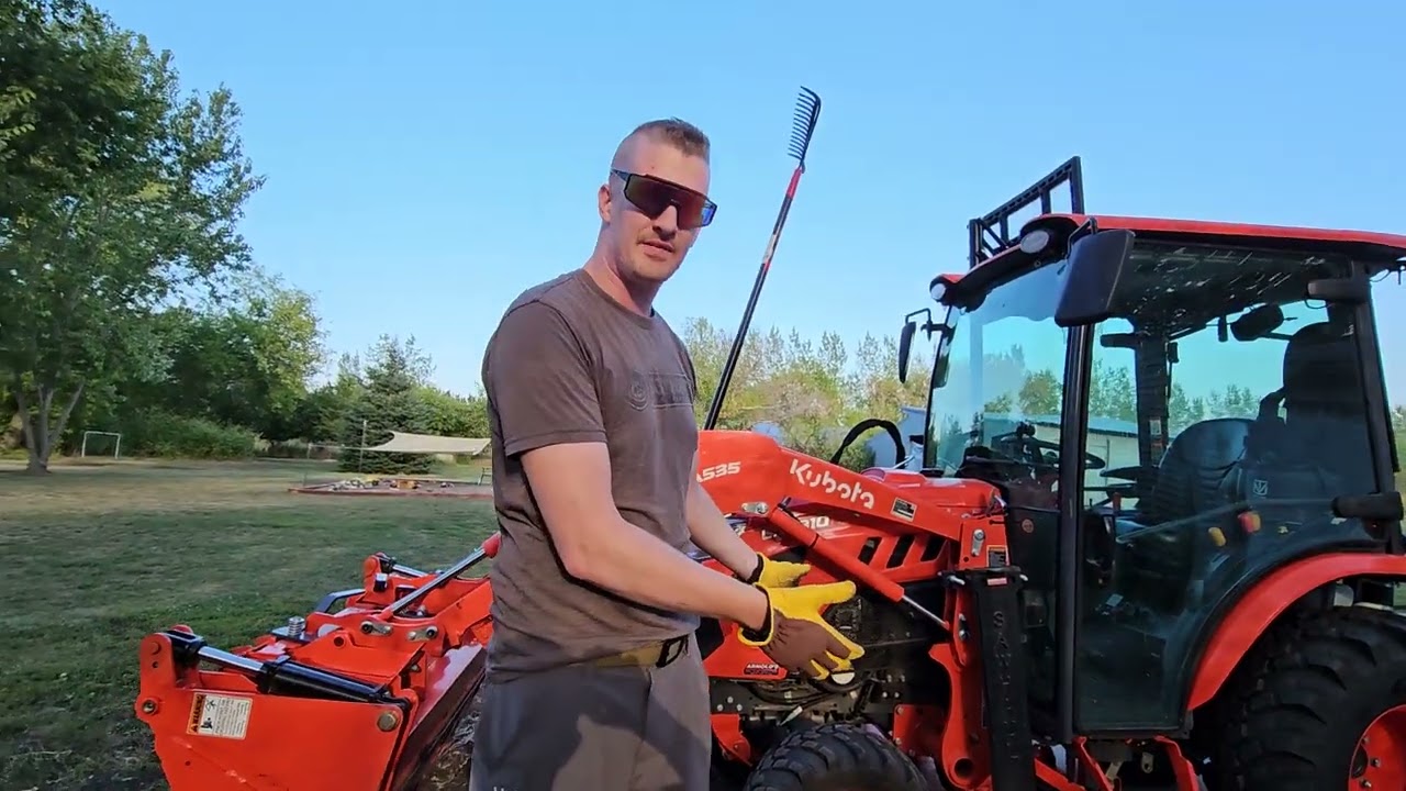 Как снять деку газонокосилки Kubota LX