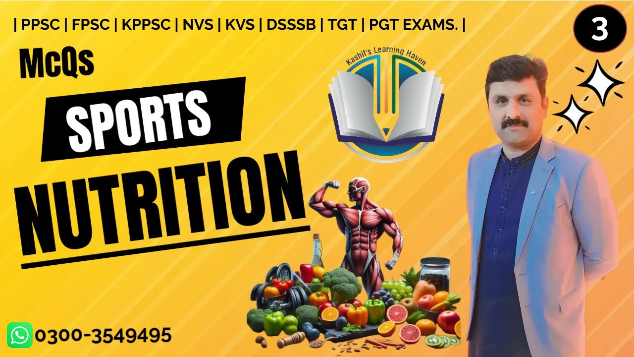 McQ on sports nutrition | physical education mcqs | Sports Nutrition mcqs in physical education III