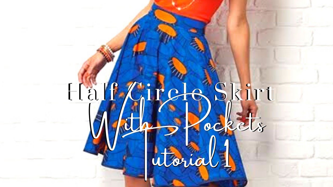 How to sew a half circle skirt with in-seam pockets 1: 180 degree skirt