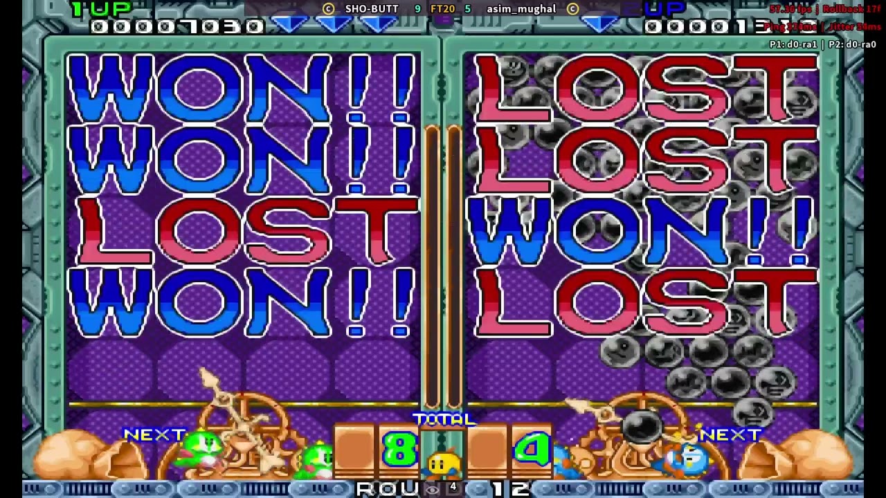 Puzzle Bobble / SHO-BUTT - VS - asim_mughal - ( FT 20 )#kof #capcom