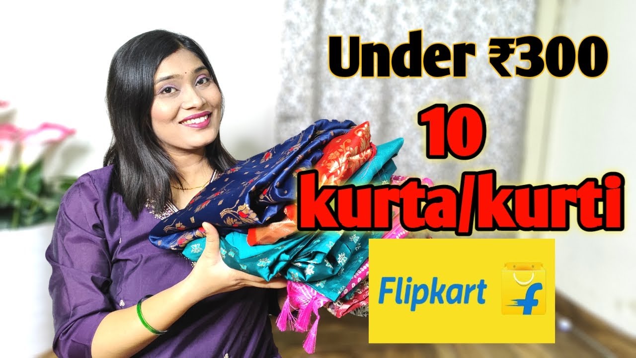 FLIPKART KURTA/KURTI HAUL UNDER ₹300💙 Flipkart Partywear kurti for women💙 latest Flipkart kurti haul