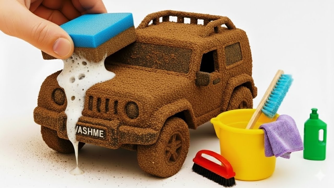 The surreal cleaning process of a 1:24 JEEP After an Extreme Off-Road Adventure🛞✨
