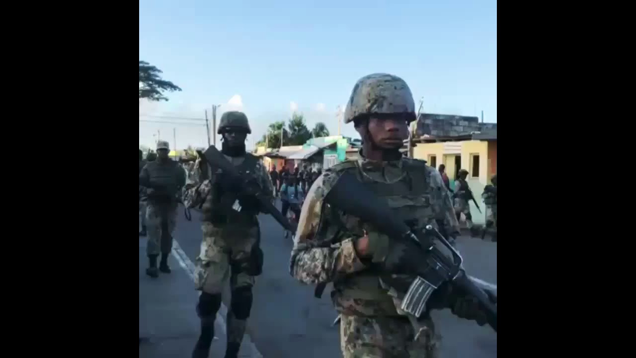 JDF Soldiers Patrol The Streets Of Spanish Town (Trained To Kill ) 2020