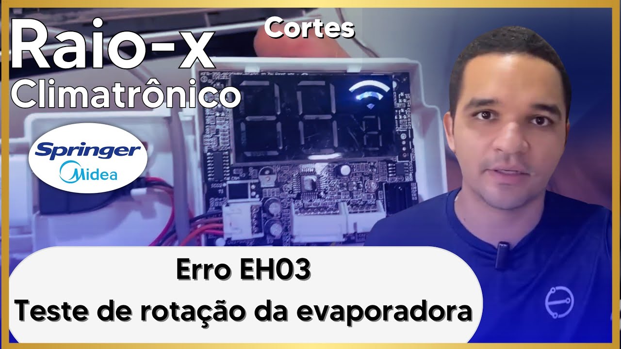 Teste rotação da evaporadora/ Erro EH 03 - Springer midea 18k Inverter #AME
