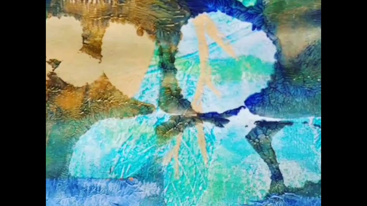 Gelli printing leaves