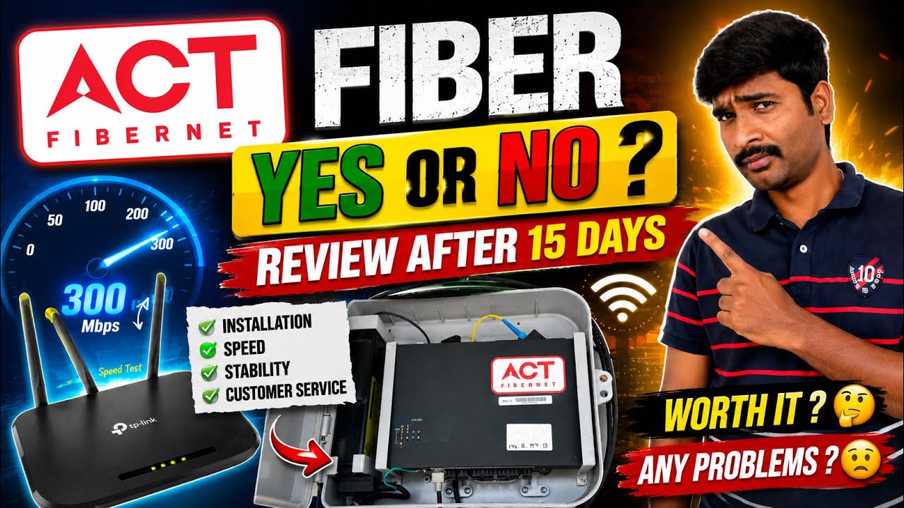 🔥 ACT Fibernet Review 2026 | ACT Fiber vs Jio Fiber 100 Mbps Plan | Which Broadband is Best?