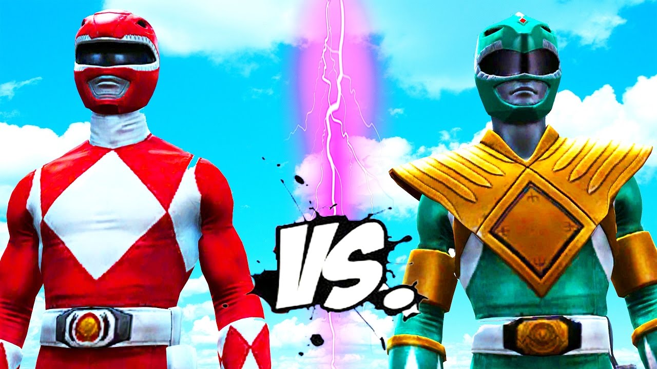 MIGHTY MORPHIN RED RANGER VS GREEN RANGER - POWER RANGERS BATTLE
