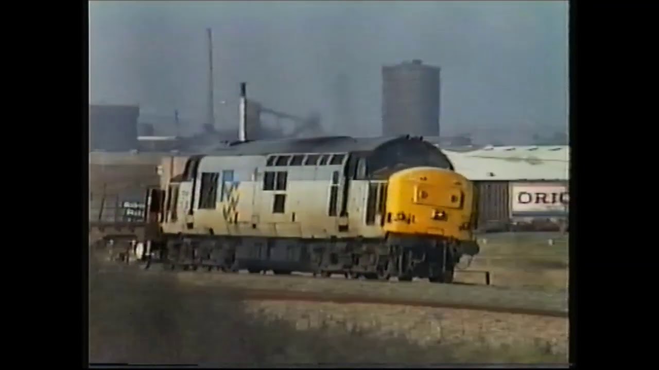 Railways at Margam 1998. Stored 56s and mainline 37/47/56/59s.