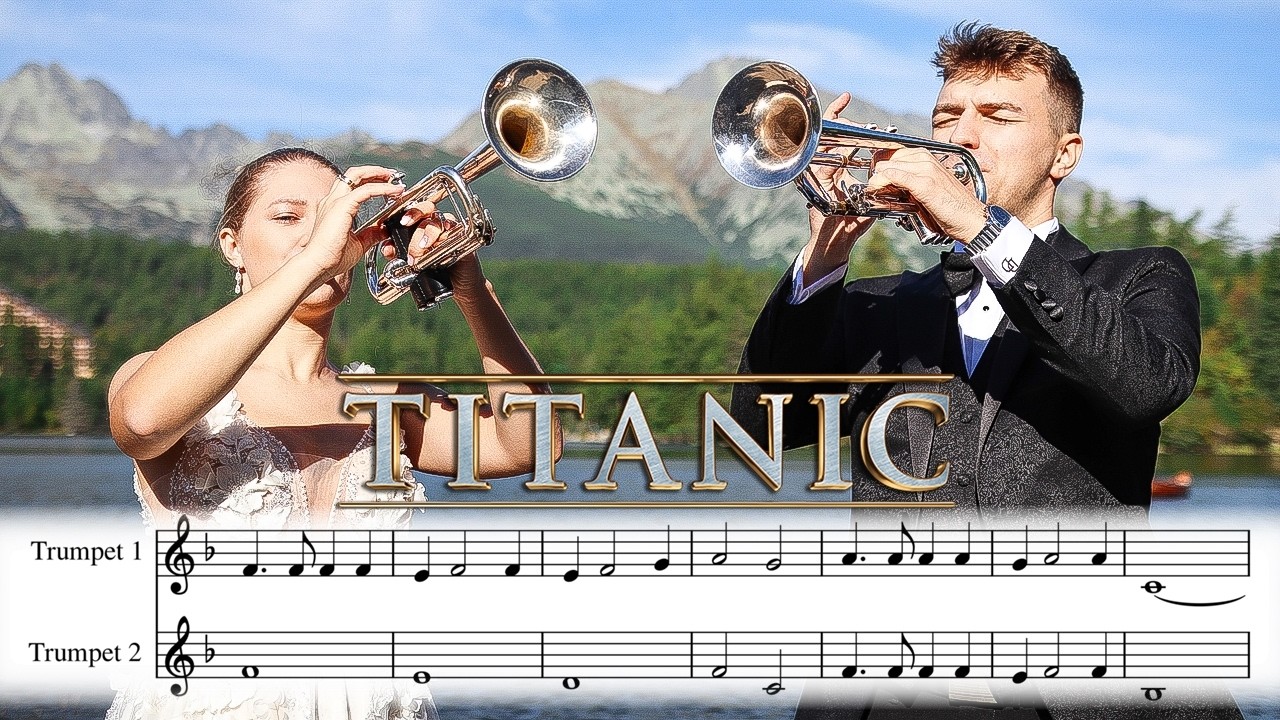 My Heart Will Go On - TITANIC 🛳 | 2 TRUMPETS (with Sheet Music!)