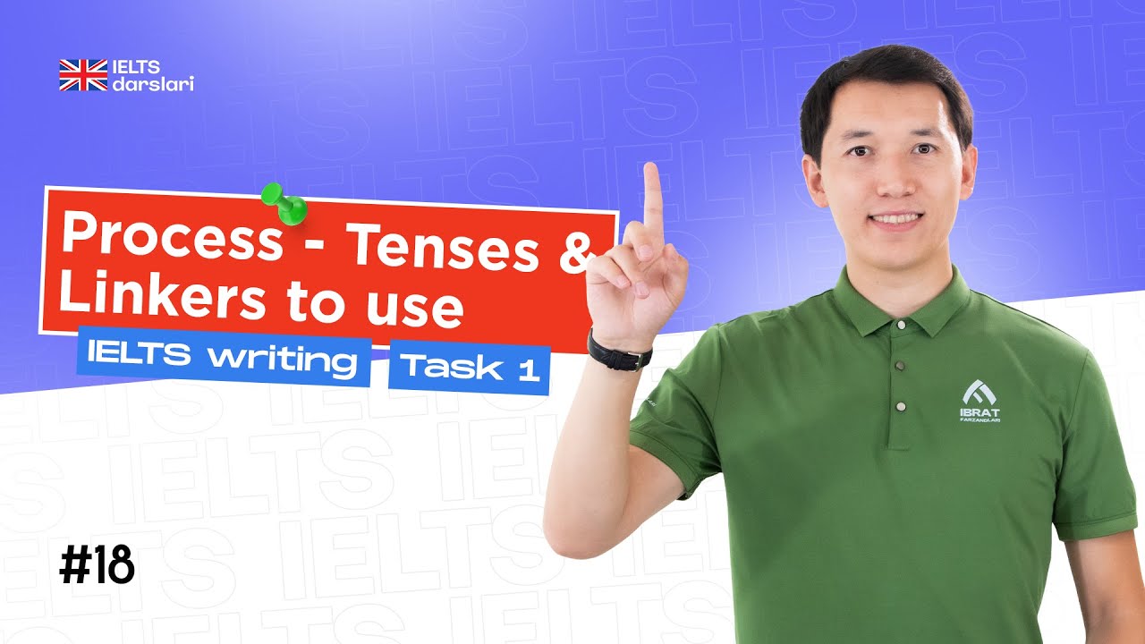 IELTS Task 1 - Process - Tenses & Linkers to use| 18-dars | IELTS darslari