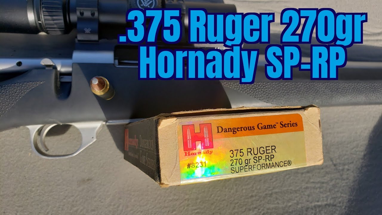 .375 Ruger Hornady Dangerous Game 270gr RN-SP Superperformance