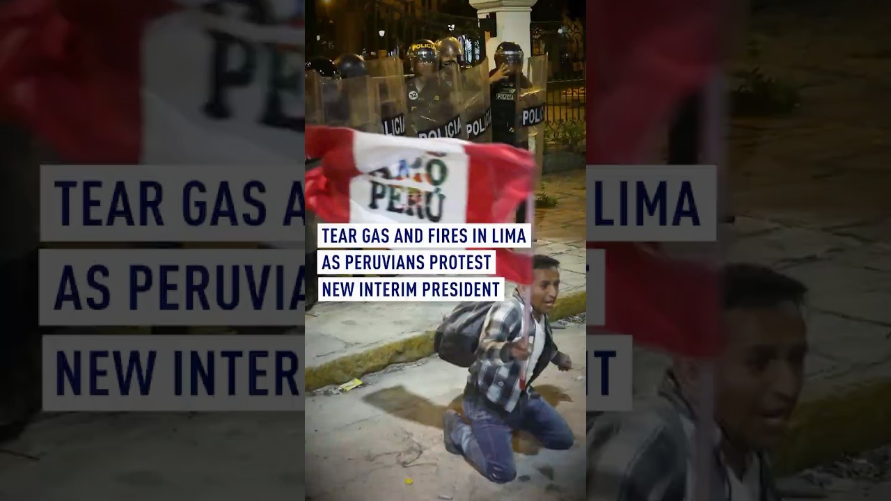 Peruvians protest new interim president