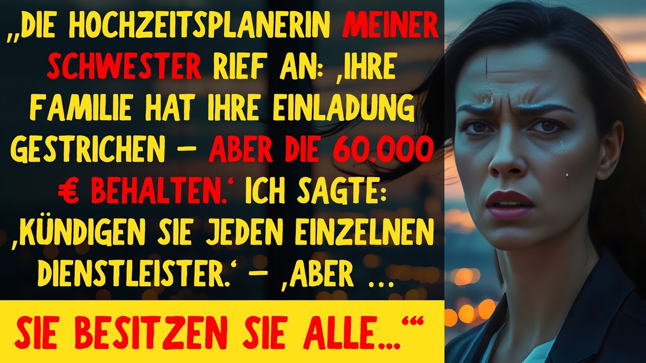 Die Hochzeitsplanerin rief an: &bdquo;Ihre Familie strich Sie &ndash; und behielt die 60.000 &euro;.&ldquo;