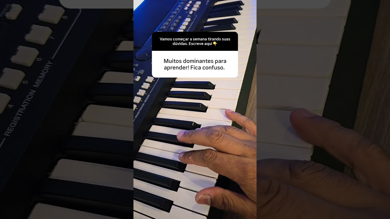 Acordes dominantes no teclado