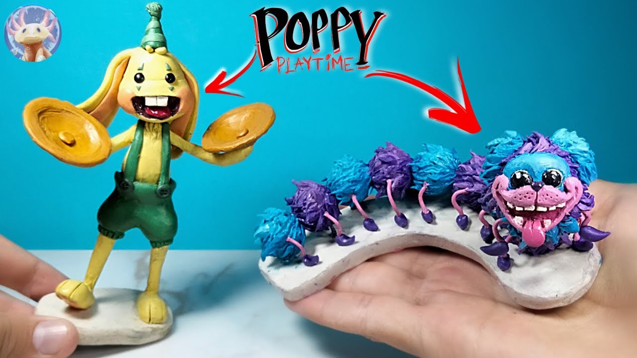 🔥 ПИДЖЕЙ Мопс-о-Гусеница🐛 и Кролик БОНЗО🐰 из пластилина|Poppy Playtime: глава 2•ClayTeam - лепка