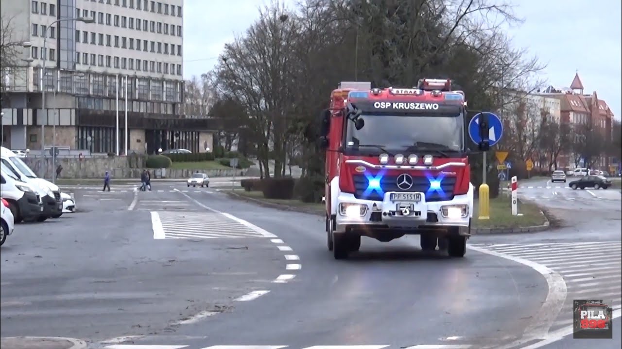 [Usuwanie skutków silnego wiatru][Przejazdy wyjazdy]Alarmowo jednostki PSP/OSP [Trąby Martin-Horn]