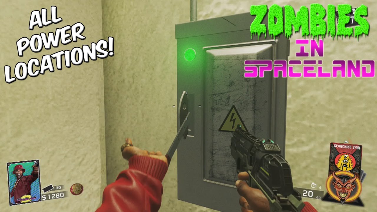 Zombies In Spaceland: All Power Locations