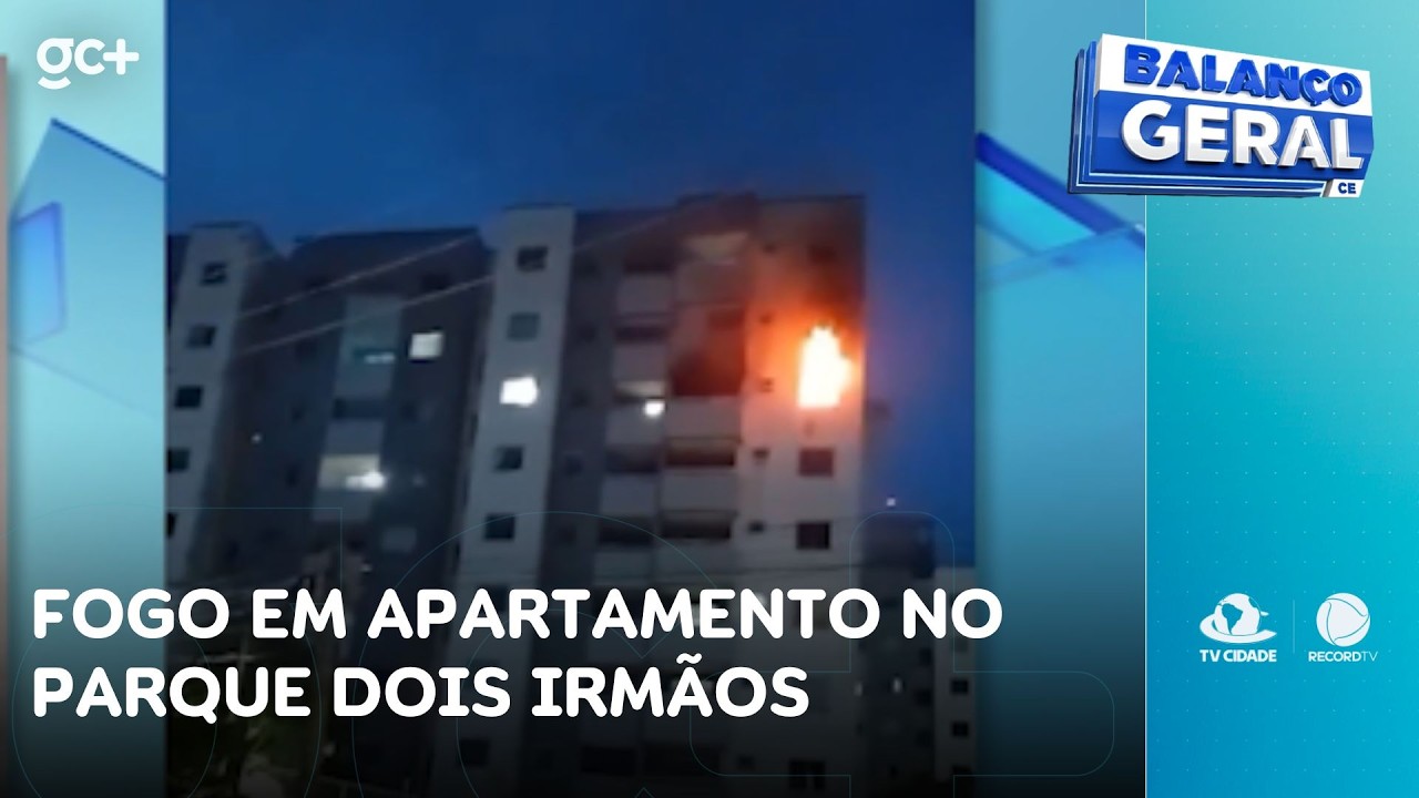 Cantora de forró sai às pressas de prédio: fogo em apartamento no Pq. Dois Irmãos | Balanço Geral CE