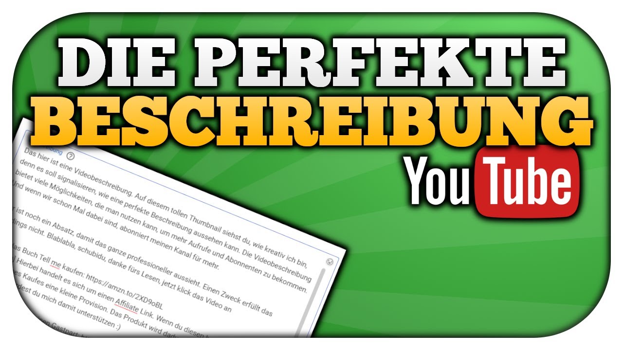 Wie du die perfekte Videobeschreibung für YouTube schreibst