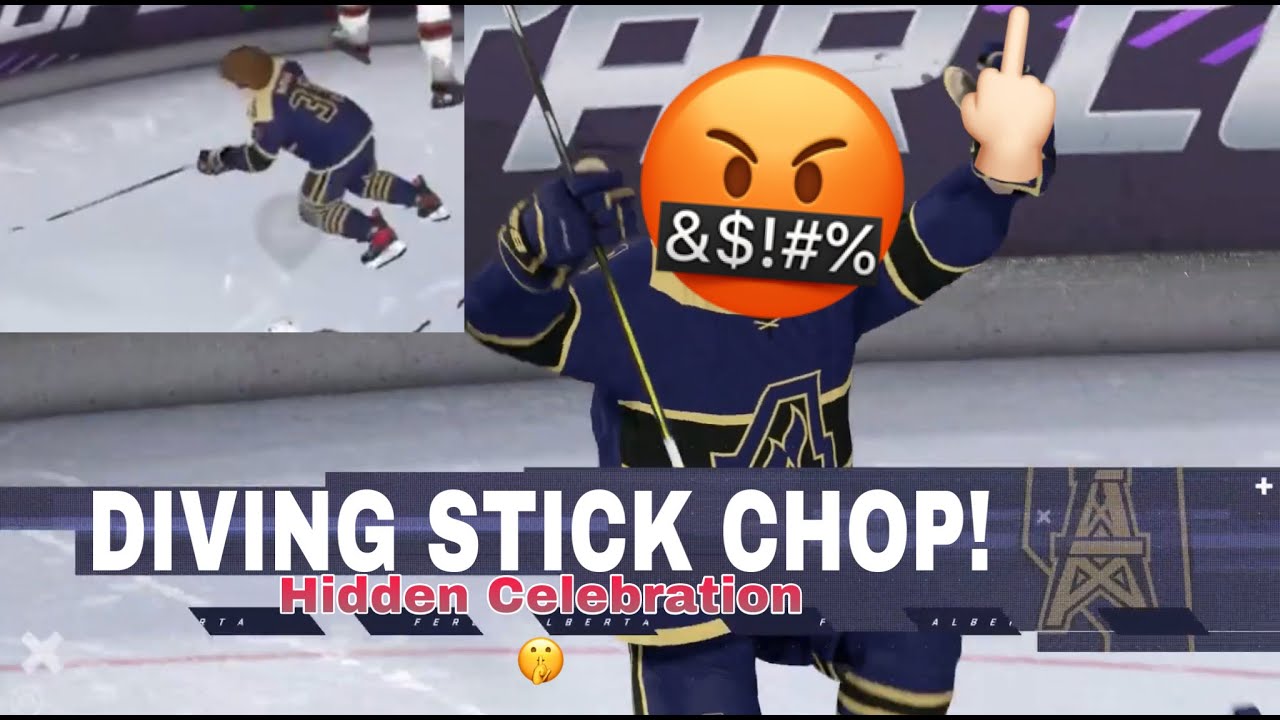 Hidden Celebration in NHL 21 // Diving Stick Chop Tutorial (The Compest Celly)