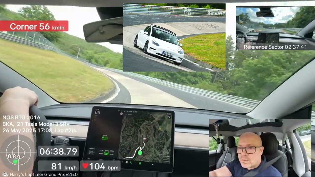 Tesla Model 3 SR+ Warmup lap