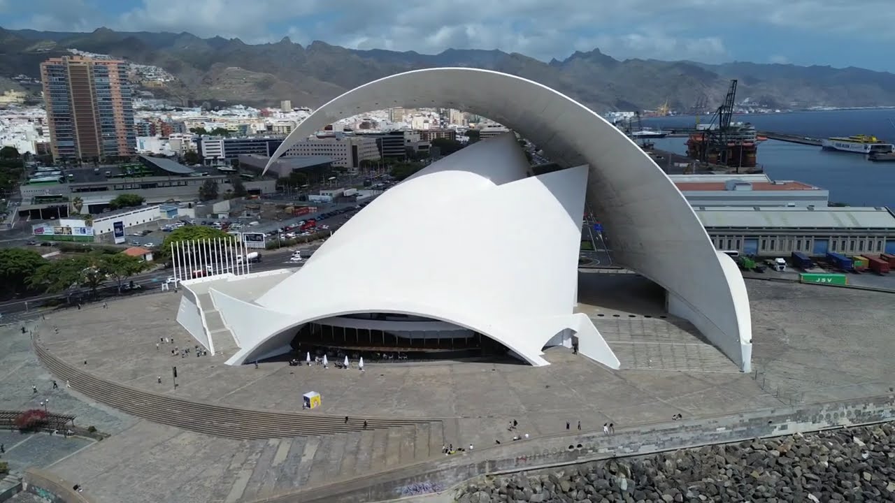 The Auditorio de Tenerife or Opera House. BY DRONE! - Tenerife Canary Islands Spain - ECTV