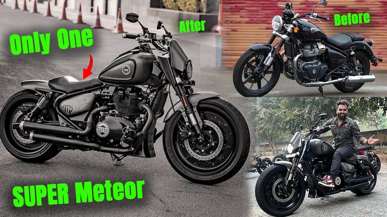 CUSTOM RE Super Meteor 650🤩Crazy Modified in INDIA🇮🇳NeevMotorcycles