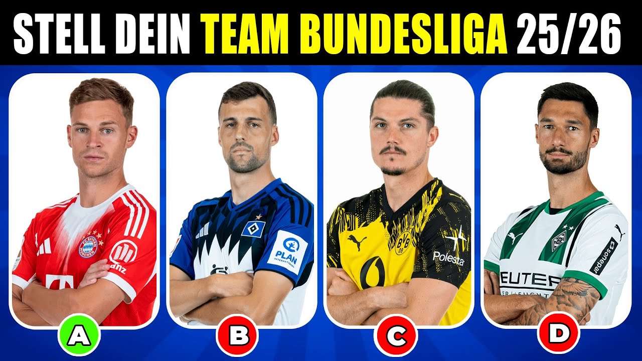 Stell dein bestes Bundesliga Team 202526 auf! ⚽🔥  Fußball Quiz
