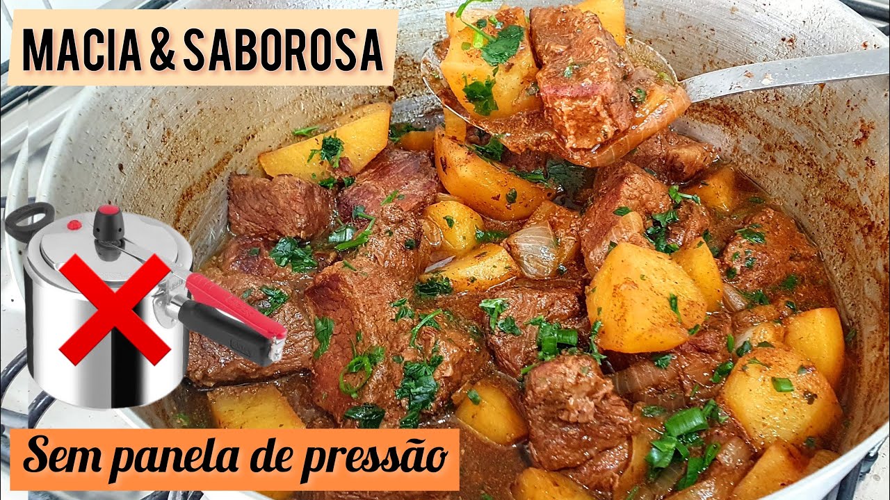 COMO FAZER CARNE DE PANELA COM BATATAS SEM PANELA DE PRESSÃO