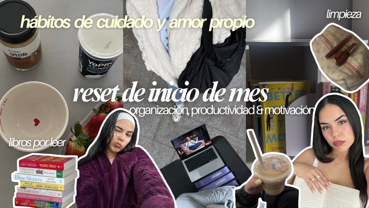 Tengamos un reset para empezar el mes 🎧🎀🕯 limpieza, planificación, libros por leer, motivación