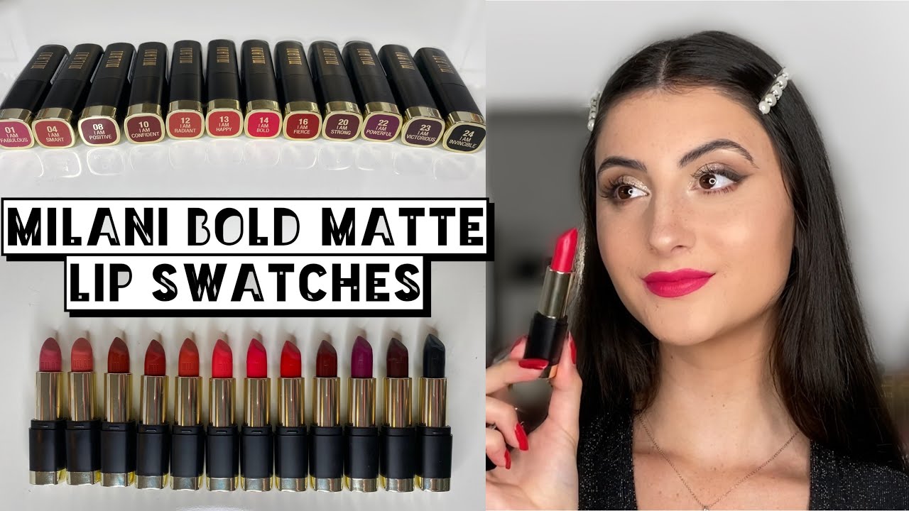 MILANI BOLD MATTE LIPSTICKS | Lip Swatches + Review