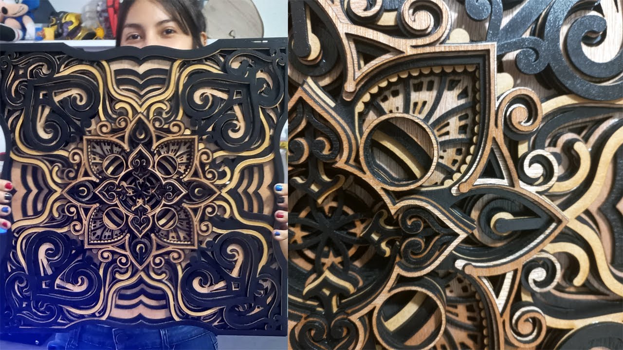 Fabricando MANDALA EN MADERA estilo MULTICAPAS  /cortadora láser Atomstack X7
