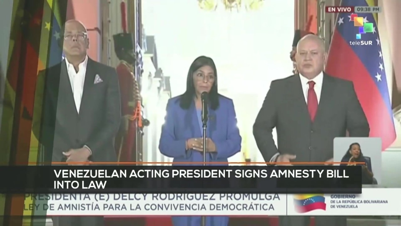FTS 8:30 20-02: Venezuelan Acting president signs Amnesty Bill into law