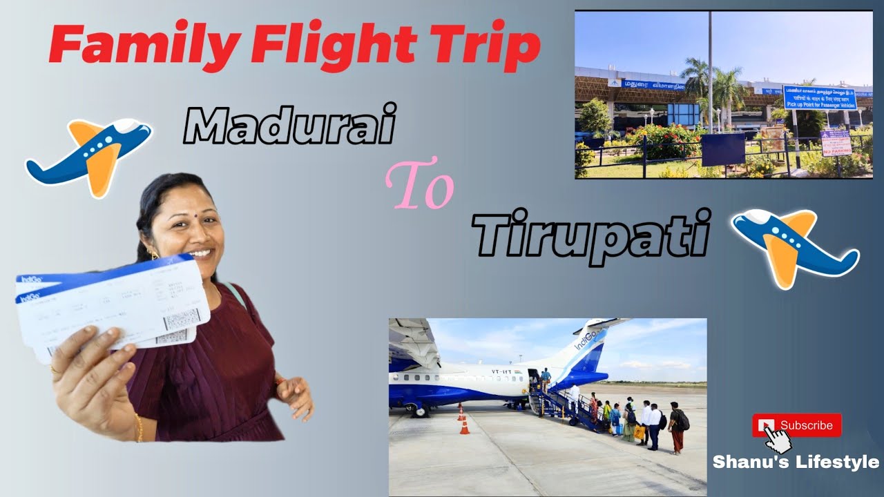 Madurai to tirupati flight trip vlog/indigo airlines @shanuslifestyle #indigo #vlog #madurai