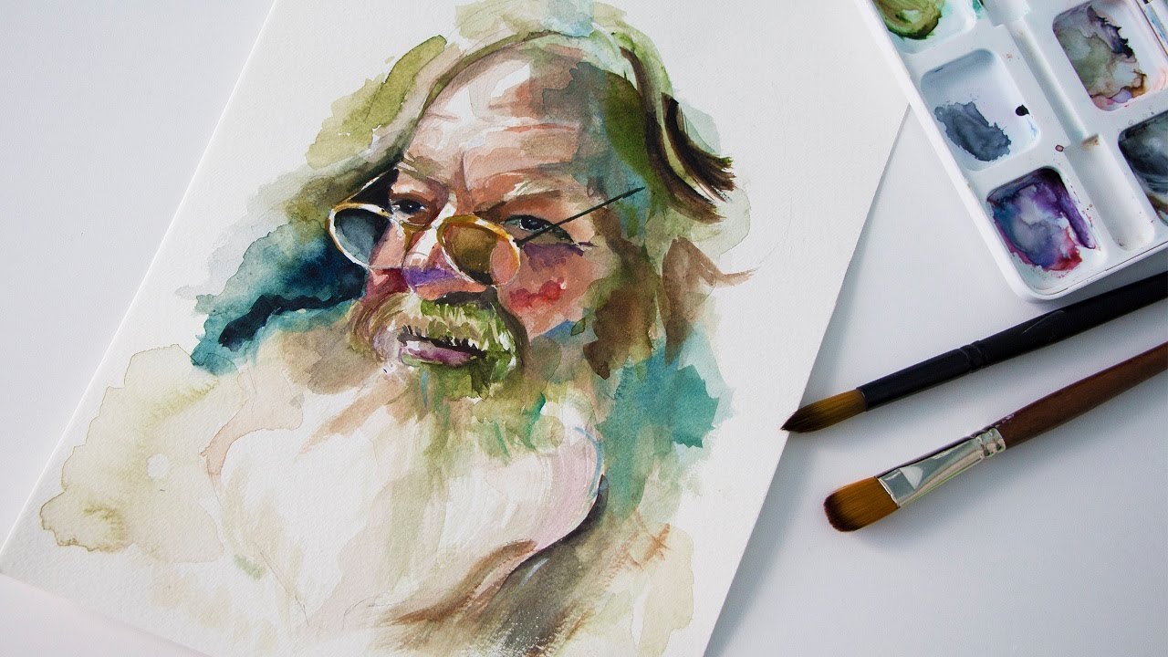 Watercolor portrait painting / Suluboya Portre Çalışması 2